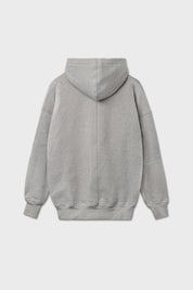 Felpa garzata oversize grigio chiaro
