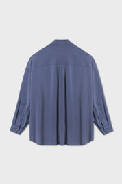 Camicia in cupro azzurro