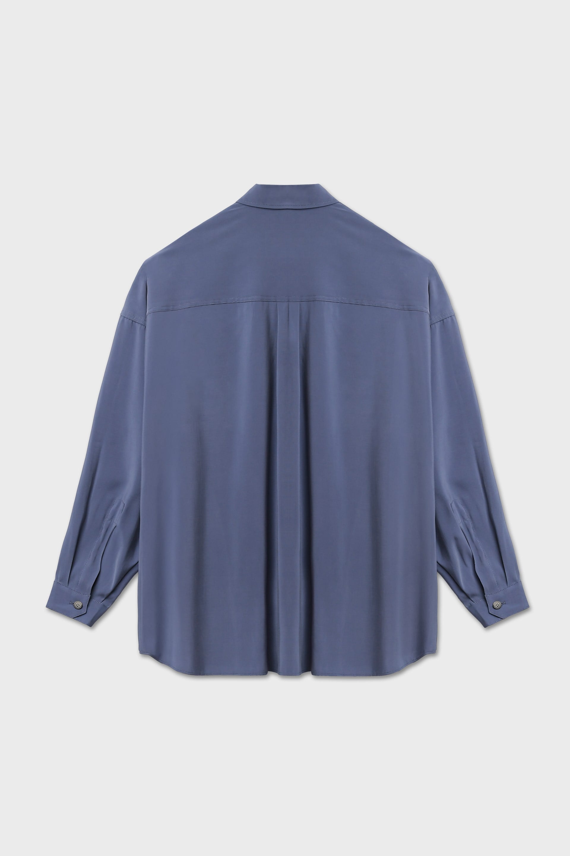 Camicia in cupro azzurro