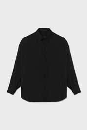 Camicia in cupro nero