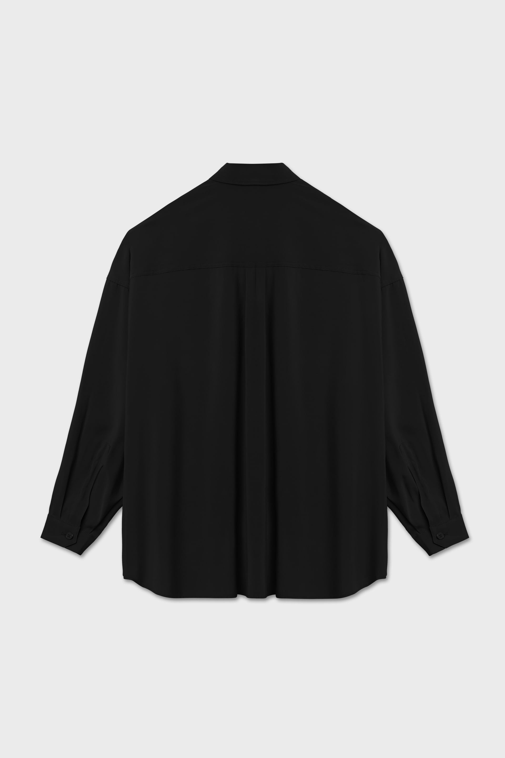 Camicia in cupro nero