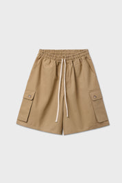 Beige Ripstop Cargo Bermuda