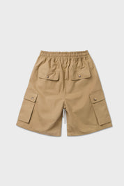 Beige Ripstop Cargo Bermuda
