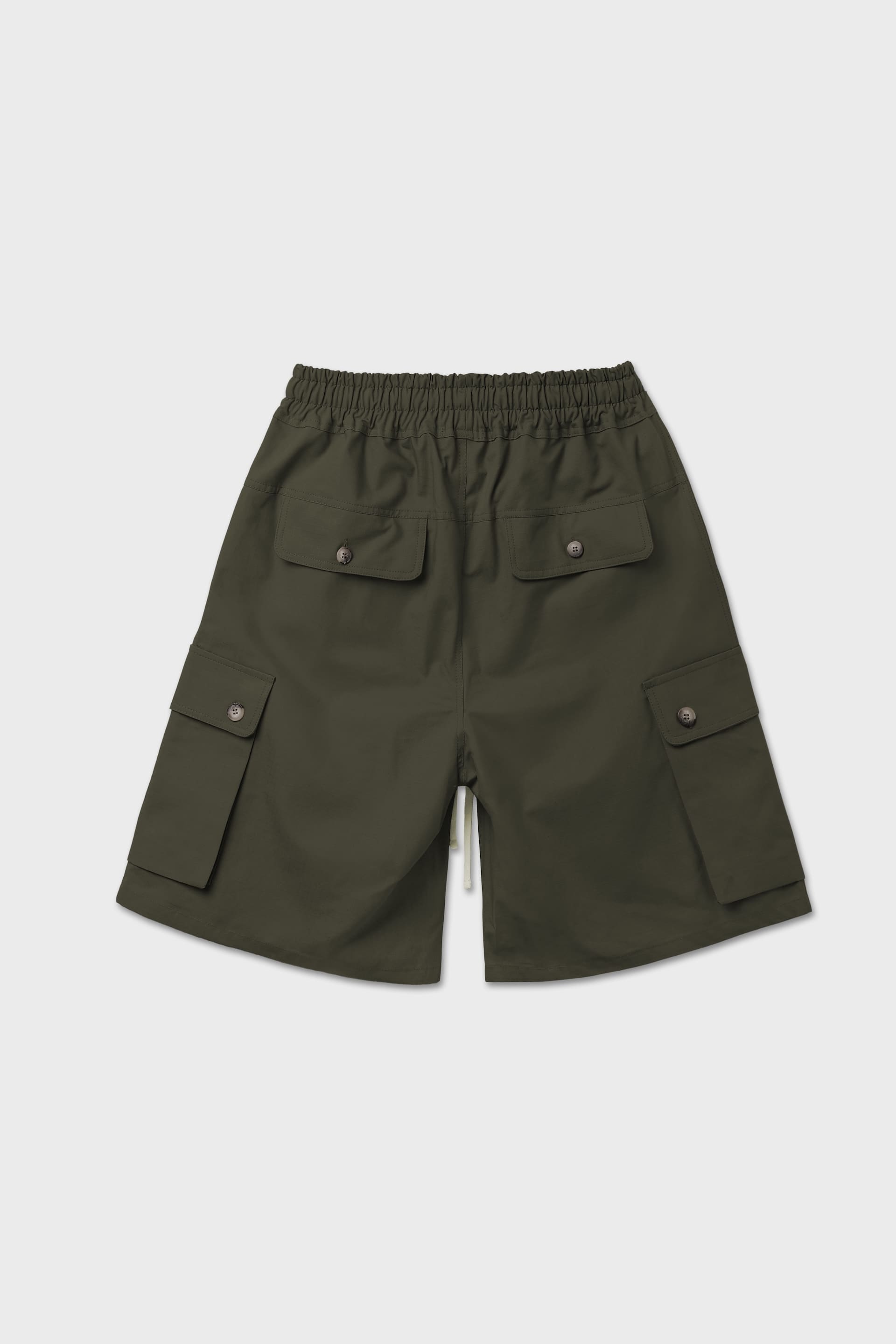 Military green ripstop cargo bermuda