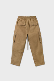 Beige ripstop balloon cargo trousers