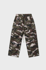 Green/White Balloon Camouflage Cargo Pants