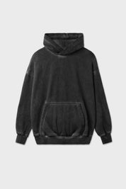 Felpa garzata oversize tinto freddo grigio scuro