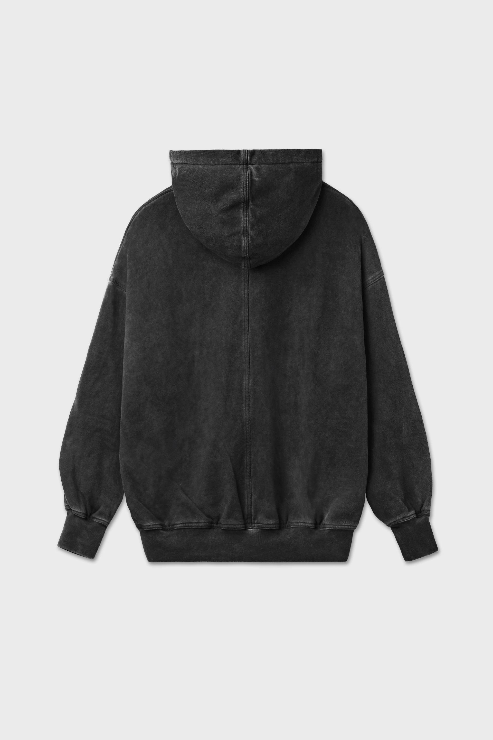 Felpa garzata oversize tinto freddo grigio scuro