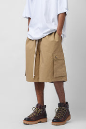 Beige Ripstop Cargo Bermuda