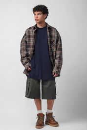 Camicia a quadri marrone