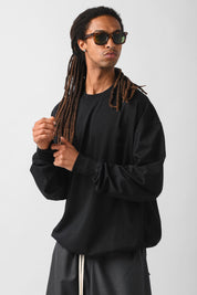T-shirt oversize maniche lunghe nero
