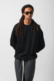T-shirt oversize maniche lunghe nero