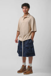 Bermuda shorts with blue pocket