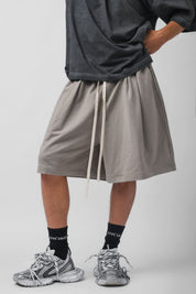 Light grey cotton Bermuda shorts